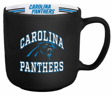Carolina Panthers Coffee Mug 15oz Stripe Design