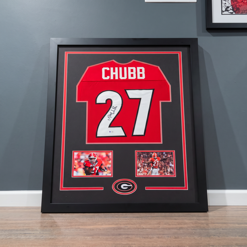 Nick Chubb Autographed Georgia Jersey