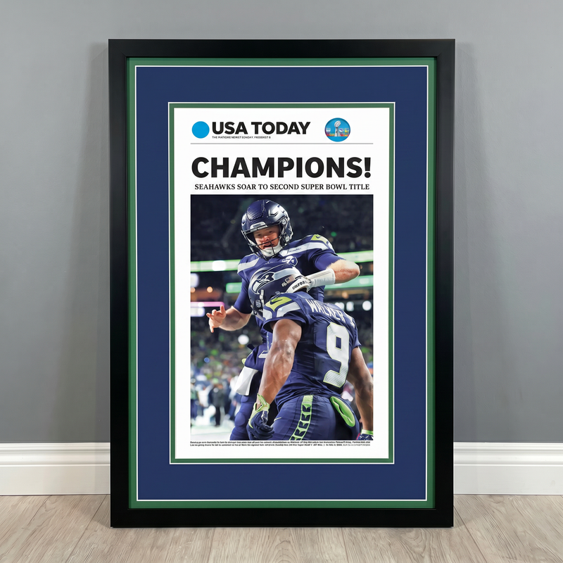 24 x 36 Seattle Seahawks Super Bowl LX Championship Art Print (Champions)