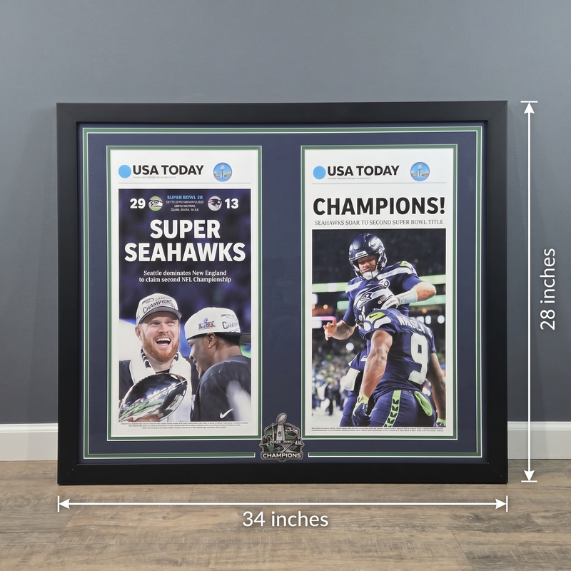 28 x 34 Seattle Seahawks Superbowl LX championship Double Art Print