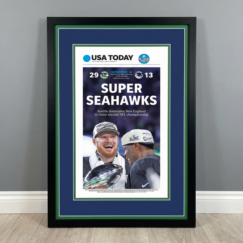 24 x 36 Seattle Seahawks Super Bowl LX Championship Art Print (Super)