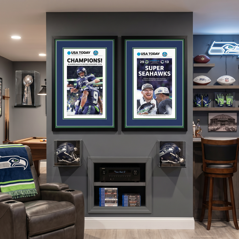 24 x 36 Seattle Seahawks Super Bowl LX Championship Art Print (Champions)