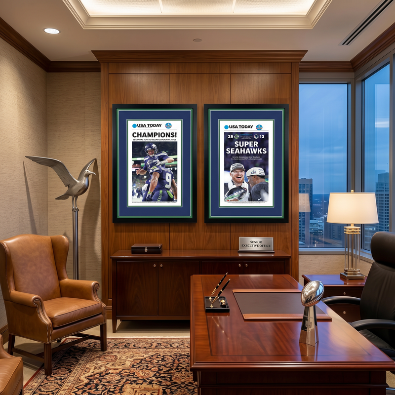 24 x 36 Seattle Seahawks Super Bowl LX Championship Art Print (Champions)
