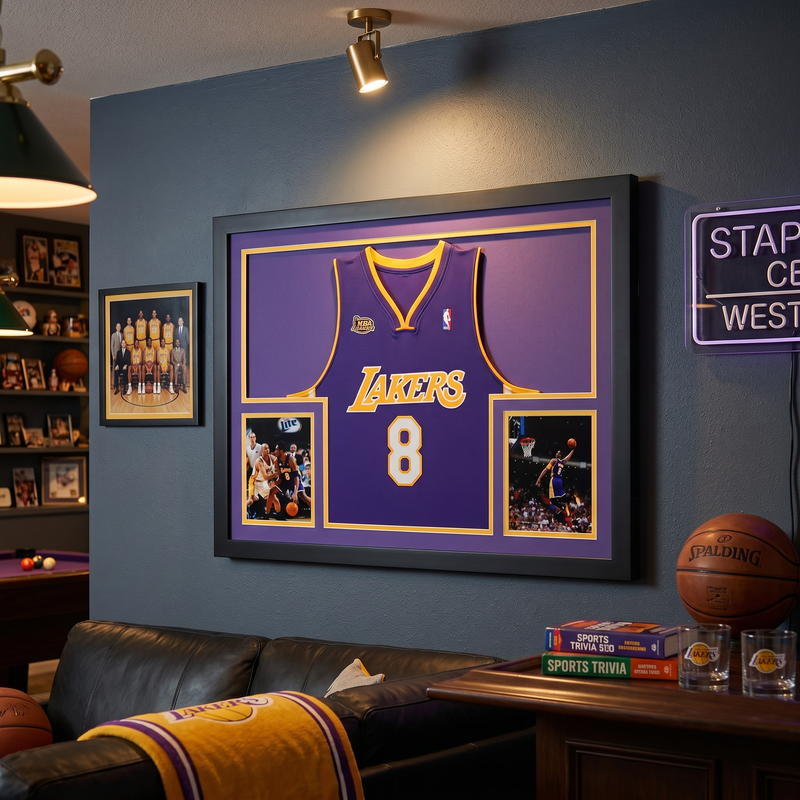 Framed Gold Kobe Bryant #8 Lakers Jersey (UNSIGNED)
