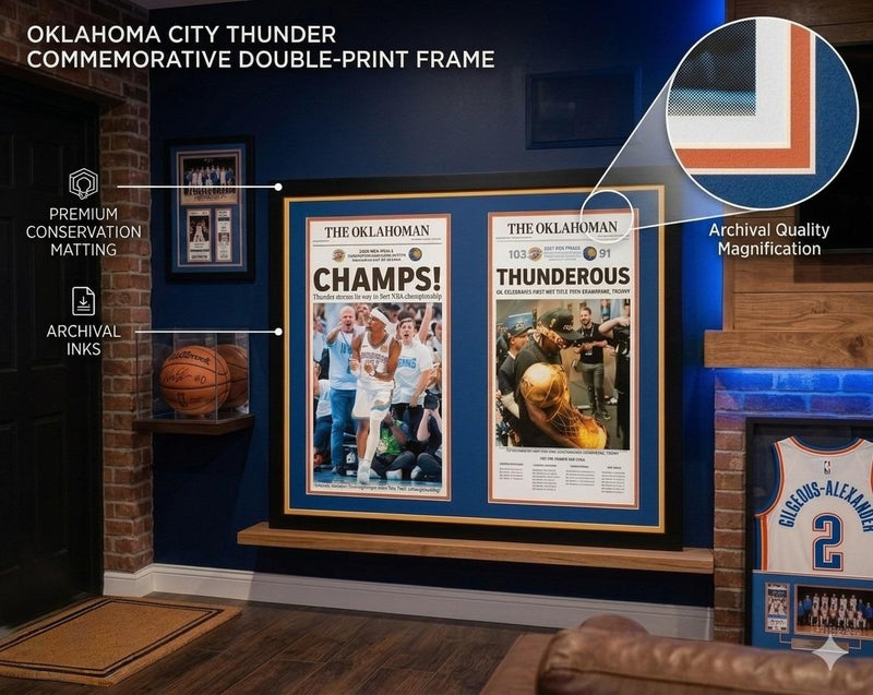 28 x 34 Oklahoma City Thunder NBA Championship Double Art Print