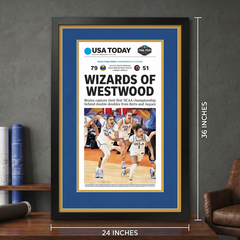 24 x 36 UCLA Womans 2026 College Basketball National Championship Art Print