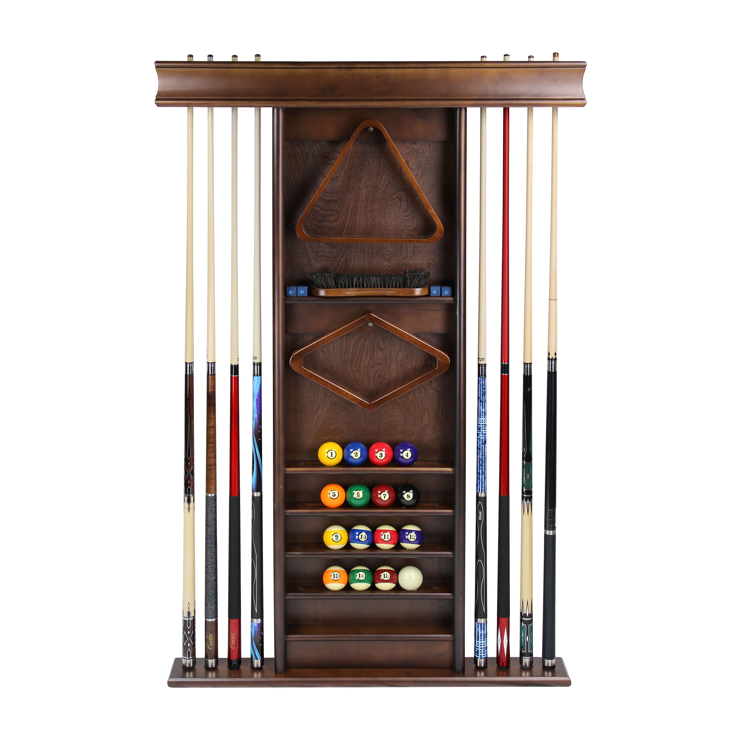 IMPERIAL DELUXE WALL RACK, ANTIQUE WALNUT