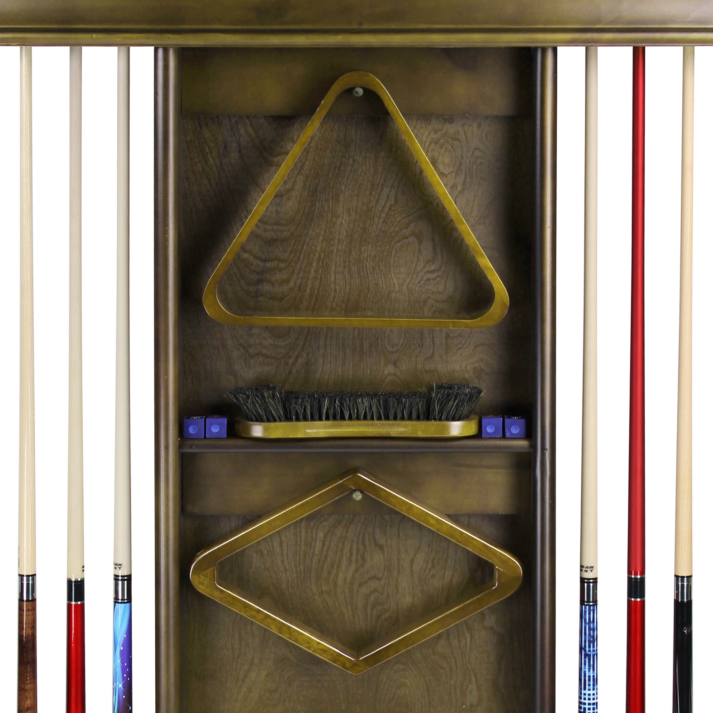 IMPERIAL DELUXE WALL CUE RACK, CAPPUCCINO