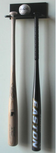 1 Baseball and 2 Bats rack