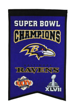 Baltimore Ravens Super Bowl Champs Banner