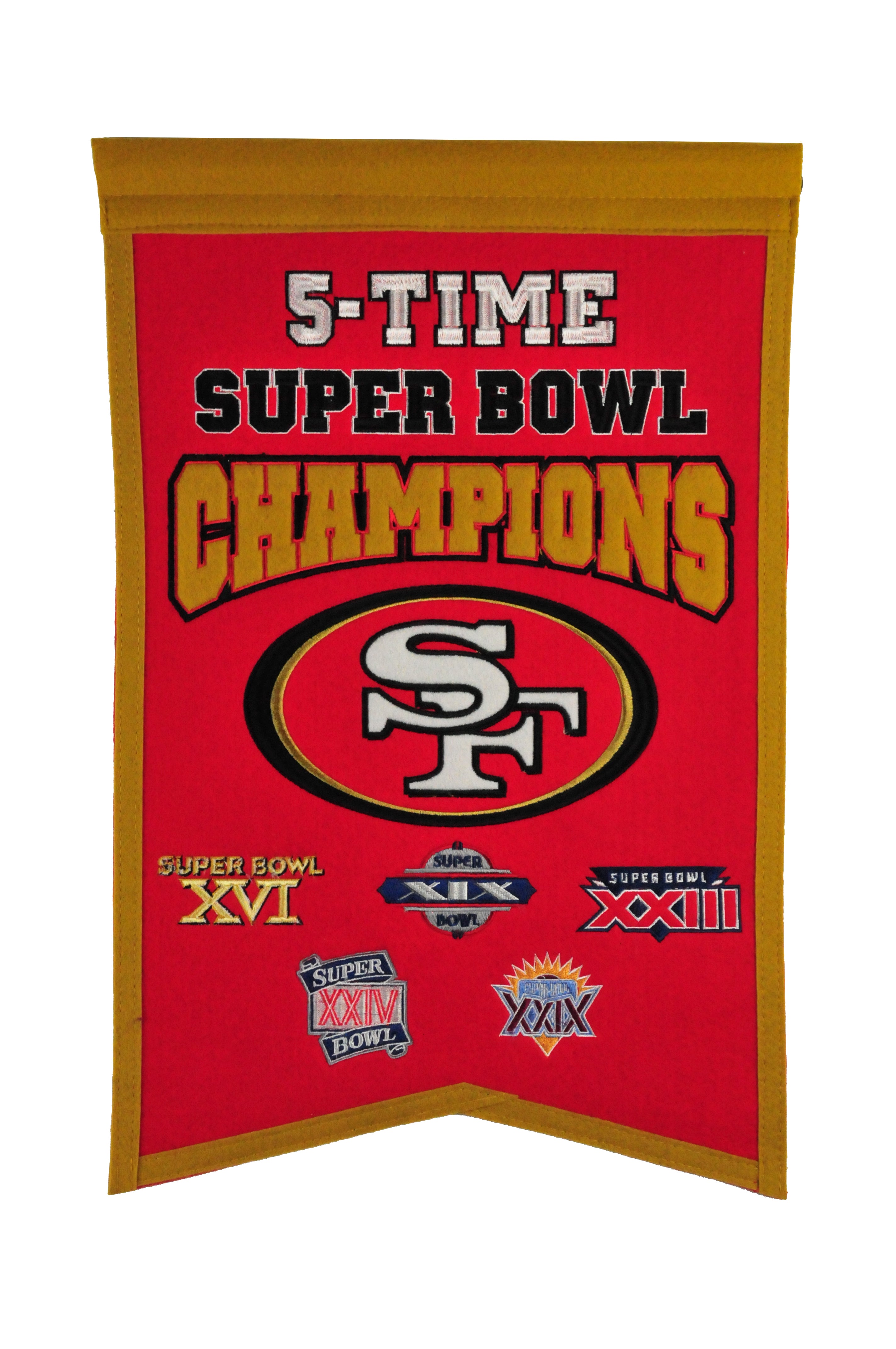 San Francisco 49ers 5x Super Bowl Champs Banner