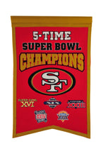 San Francisco 49ers 5x Super Bowl Champs Banner