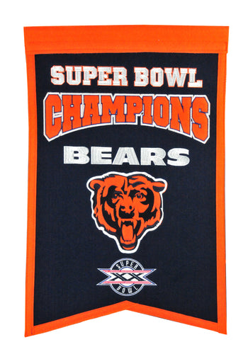 Chicago Bears Super Bowl Champs Banner