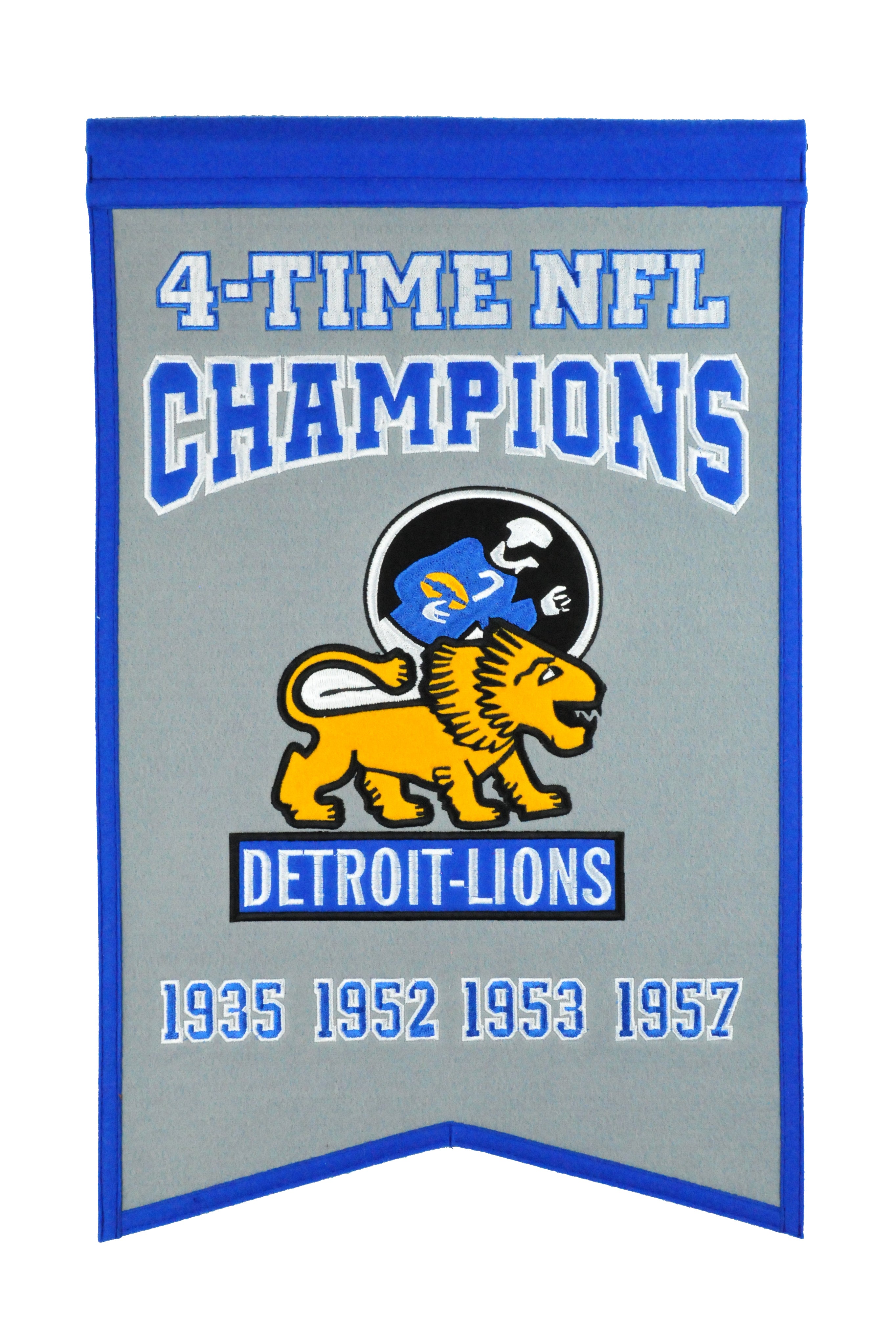 Detroit Lions 4 Time NFL Champs Banner