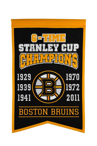 Boston Bruins 6 Time Champions Banner