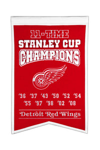 Detroit Red Wings 11 Time Champions Banner