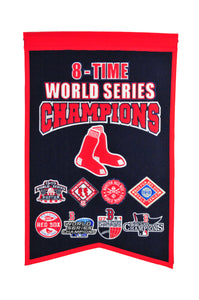Boston Red Sox 8 Time WS Champions Banner