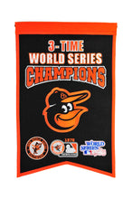 Baltimore Orioles 3 Time WS Champions Banner