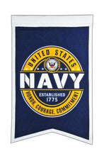 US NAVY Badge Blue Banner