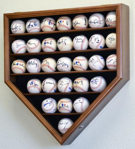 30 Baseball Home Plate Shaped Display Case
