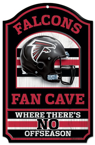 Atlanta Falcons Wood Sign - 11"x17" Fan Cave Design