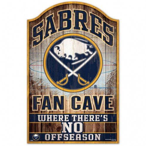 Buffalo Sabres Sign 11x17 Wood Fan Cave Design - Special Order