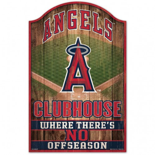 Los Angeles Angels Sign 11x17 Wood Fan Cave Design - Special Order