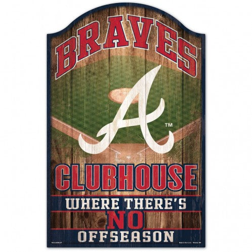 Atlanta Braves Sign 11x17 Wood Fan Cave Design - Special Order