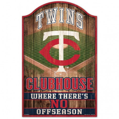 Minnesota Twins Sign 11x17 Wood Fan Cave Design - Special Order