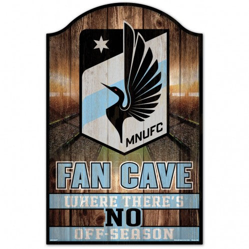 Minnesota United FC Sign 11x17 Wood Fan Cave Design - Special Order