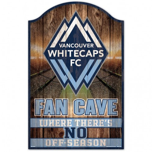 Vancounver Whitecaps Sign 11x17 Wood Fan Cave Design - Special Order
