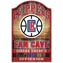 Los Angeles Clippers Sign 11x17 Wood Fan Cave Design - Special Order