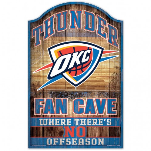 Oklahoma City Thunder Sign 11x17 Wood Fan Cave Design - Special Order