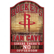 Houston Rockets Sign 11x17 Wood Fan Cave Design - Special Order