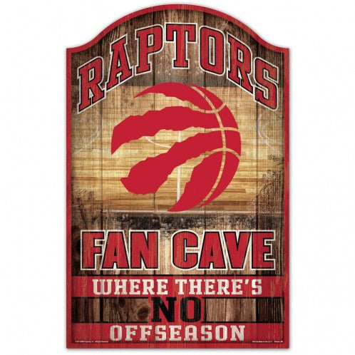 Toronto Raptors Sign 11x17 Wood Fan Cave Design - Special Order