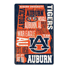 Auburn Tigers Sign 11x17 Wood Wordage Design