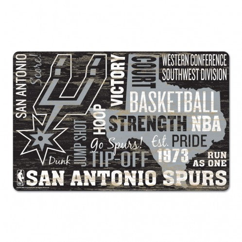San Antonio Spurs Sign 11x17 Wood Wordage Design
