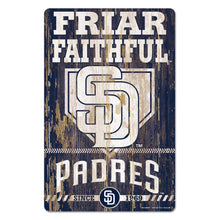 San Diego Padres Sign 11x17 Wood Slogan Design