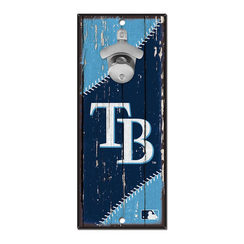 Tampa Bay Rays Sign Wood 5x11 Bottle Opener - Special Order