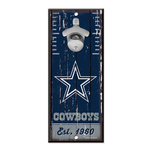 Dallas Cowboys Sign Wood 5x11 Bottle Opener