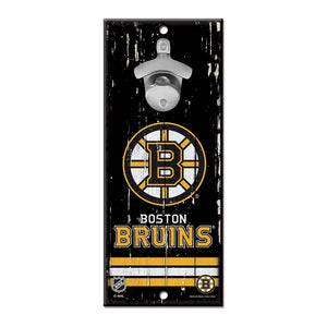 Boston Bruins Sign Wood 5x11 Bottle Opener