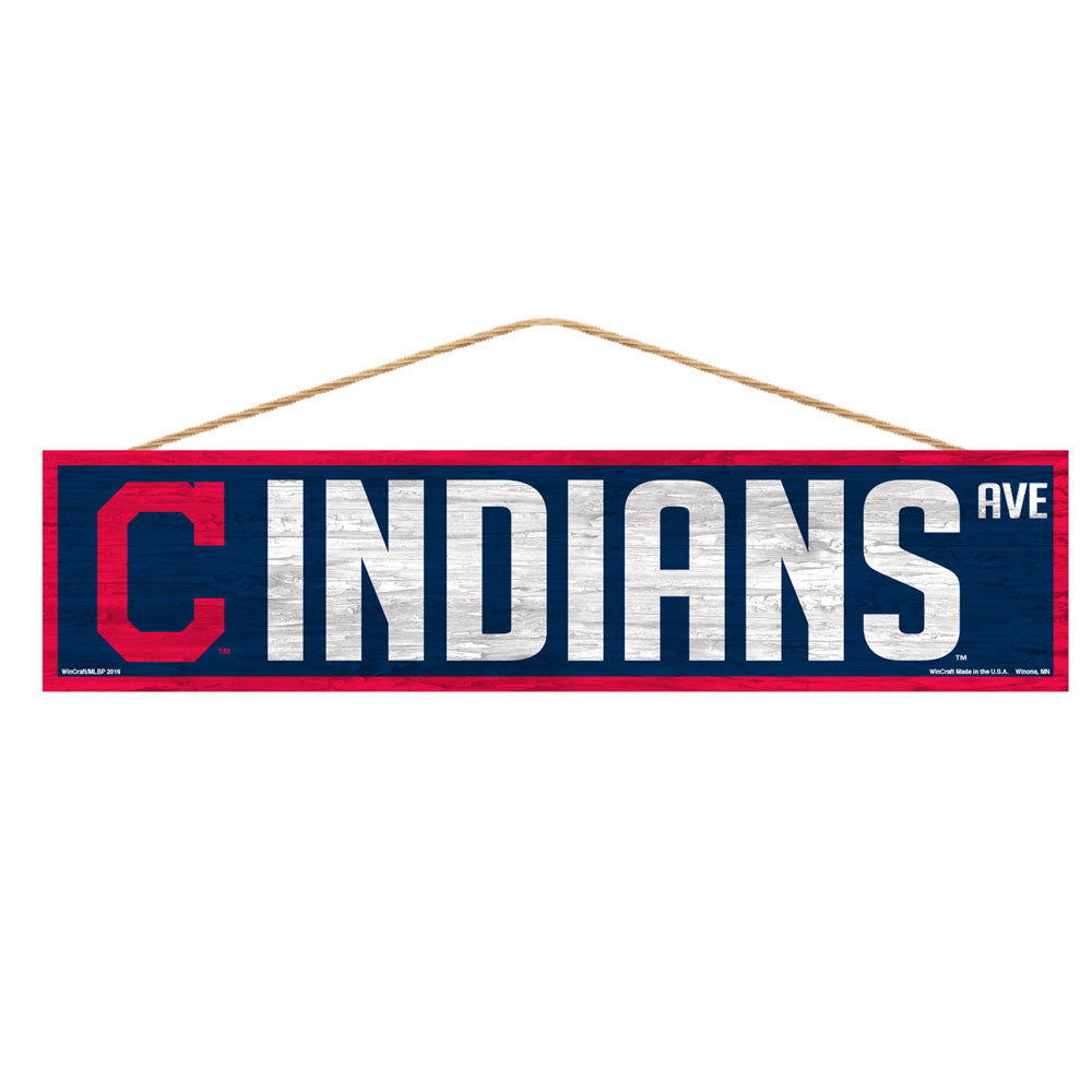 Cleveland Indians Sign 4x17 Wood Avenue Design - Special Order