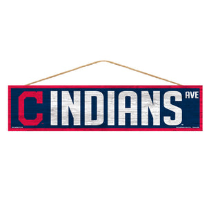 Cleveland Indians Sign 4x17 Wood Avenue Design - Special Order