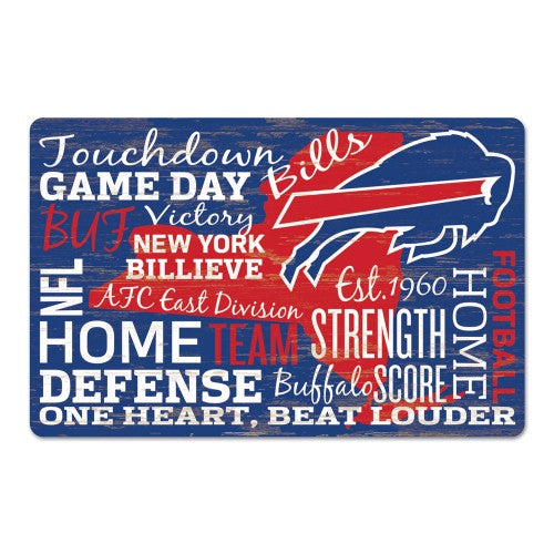 Buffalo Bills Sign 11x17 Wood Wordage Design