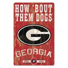Georgia Bulldogs Sign 11x17 Wood Slogan Design