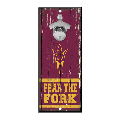 Arizona State Sun Devils Sign Wood 5x11 Bottle Opener