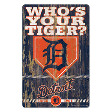 Detroit Tigers Sign 11x17 Wood Slogan Design