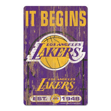 Los Angeles Lakers Sign 11x17 Wood Slogan Design