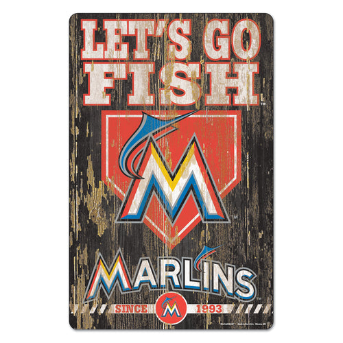 Florida Marlins Wood Sign - Country - Special Order