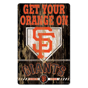 San Francisco Giants Sign 11x17 Wood Slogan Design